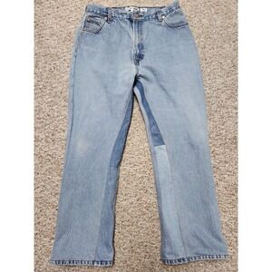 RE/DONE X Levi's 70s Loose Flare 31 USA Indigo Patchwork 002-3W7FPT  100% Cotton
